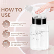 Sevyn Colors Nail Pump Dispenser Bottle Push-Down Liquid Dispenser for Nail Polish Remover, Toner & Acetone